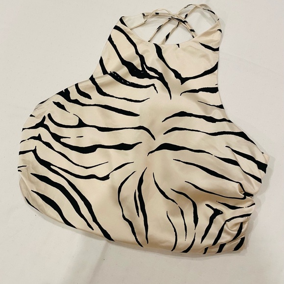 Zara Tops - Zebra Print Halter Top